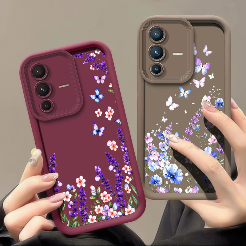 라벤더 나비 무늬 스마트폰 케이스 (Vivo V70 F - Vivo V40 리뷰 및 가격